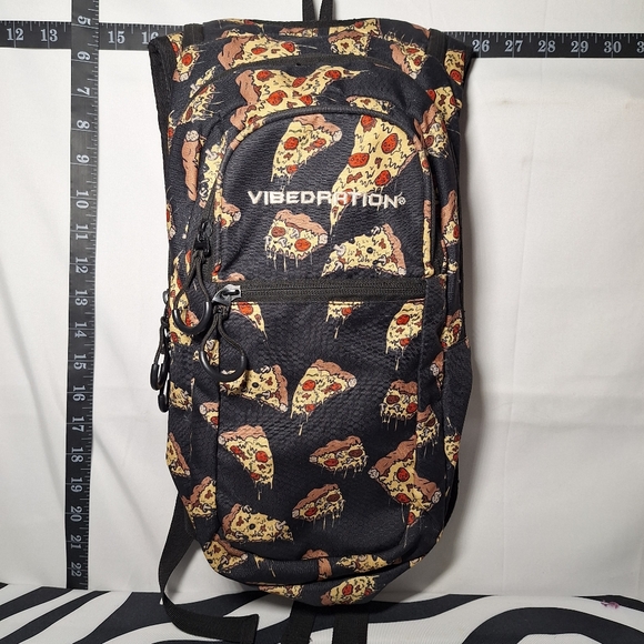 Vibedration Hydration Backpack - Pizza pattern w/o bladder